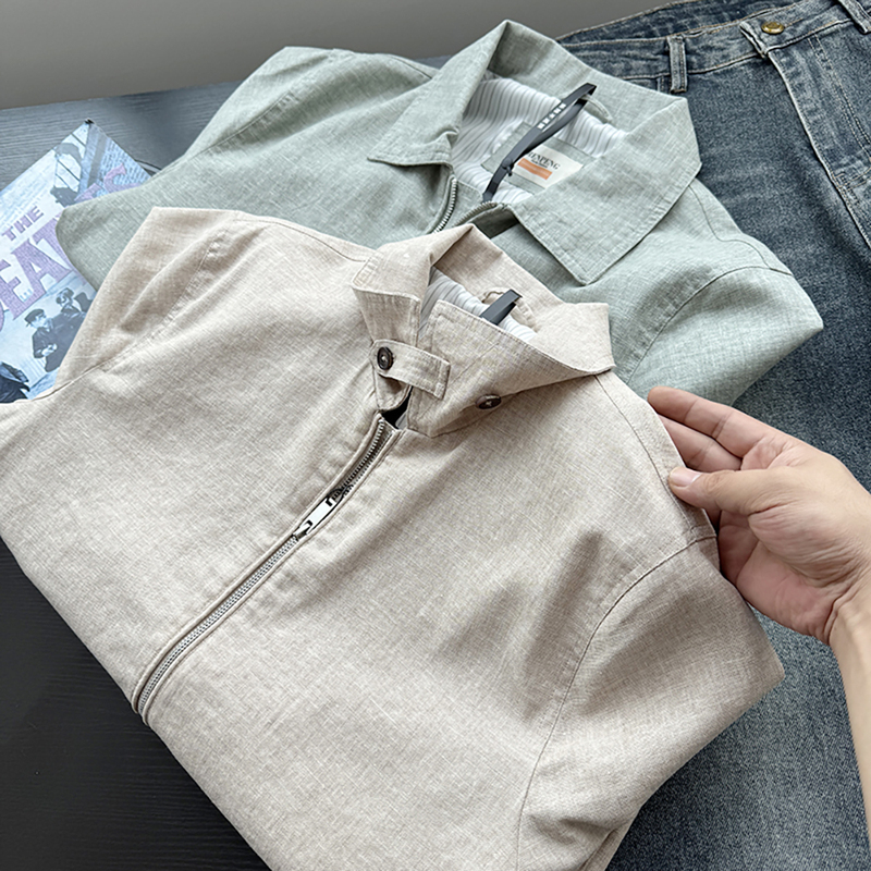 Luxurious Gentleman's Wear! Natural Linen Blend! Lightweight and Dry-Feeling Old Money Style Jacket for Men 27617