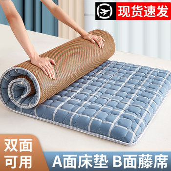 Latex Mattress Soft Pad for Student Dormitory, Single Size 90X190Cm, Dual-Use for Winter and Summer, Cooling Mat, Rattan Mat, Floor Mat