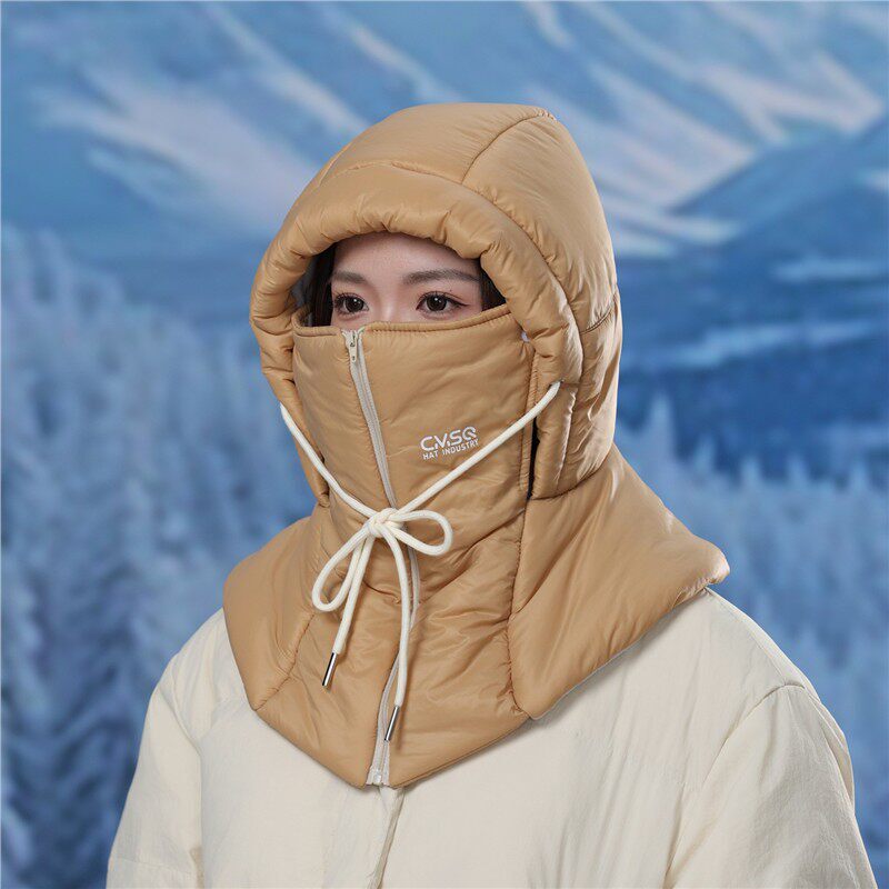 New down Cotton Lei Feng Hat for Winter Cycling, Electric Bike Thermal Mask, Integrated Neck Warmer, Outdoor Windproof Headgear, Ear Protection Hat New down Cotton Lei Feng Hat for Winter Cycling, Electric Bike Thermal Mask, Integrated Neck Warmer, Outdoor Windproof Headgear, Ear Protection Hat