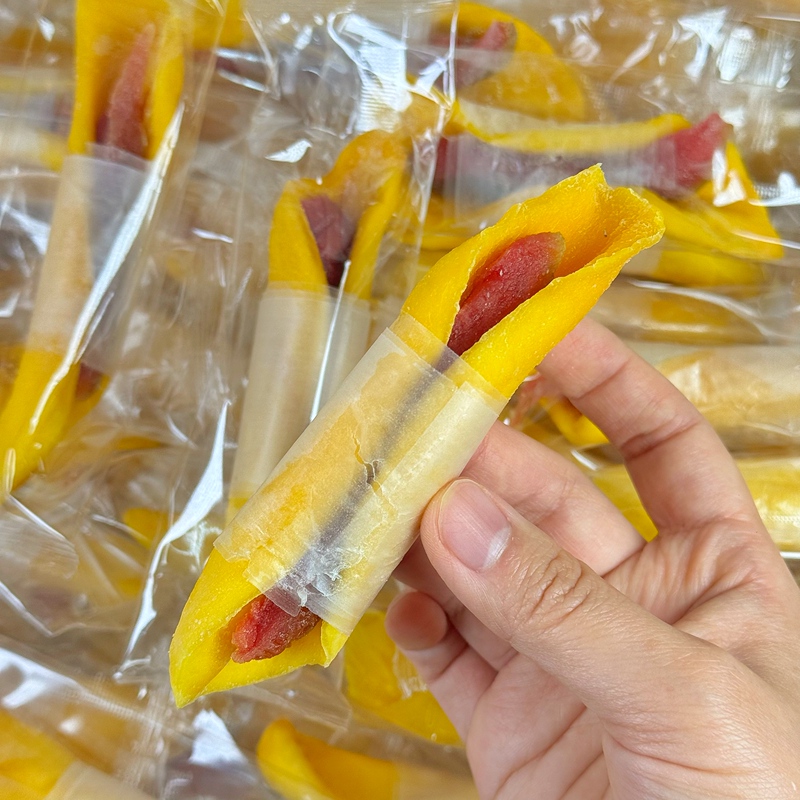 Mango Roll Guava Snacks, Individually Packaged, Sweet and Sour Fruit Preserves, Ready-To-Eat Mango Snacks with Black Plum, Casual Snacks
