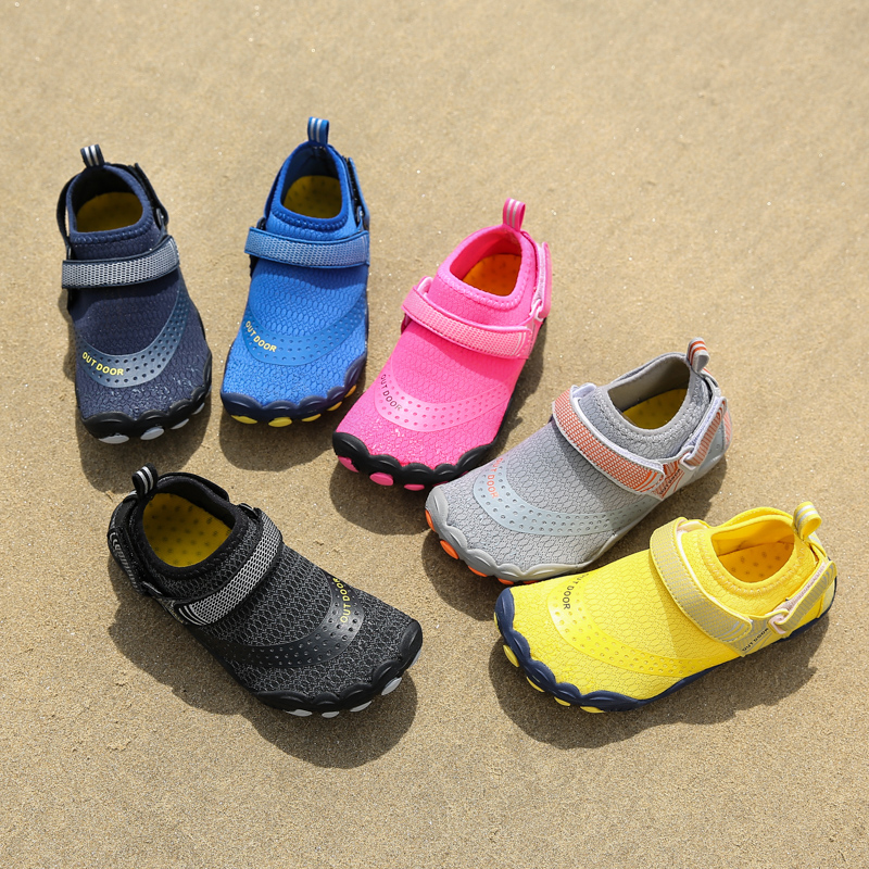 Children's beach shoes anti-slip swimming shoes speed interferometric water anadromous diving shoes men and women great children shoes anti-cut barefoot socks shoes-Taobao