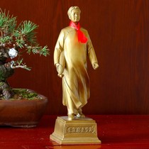 Chairman Maos youth portrait Mao Zedong went to Anyuan like Mao Zedong youth bronze statue statue living room study decoration