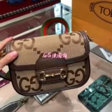 Gucci/Gucci Horsebit 1955 мини -сумочка красная кость