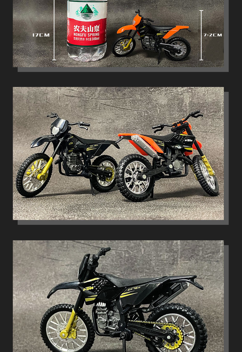 Игрушка 8比例ktm450sx-f合金滑板车运动自行车小雕像diecas 400