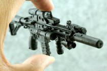 1 6th Mini Jigsaw Puzzle HK416 Automatic Rifle Plastic Black