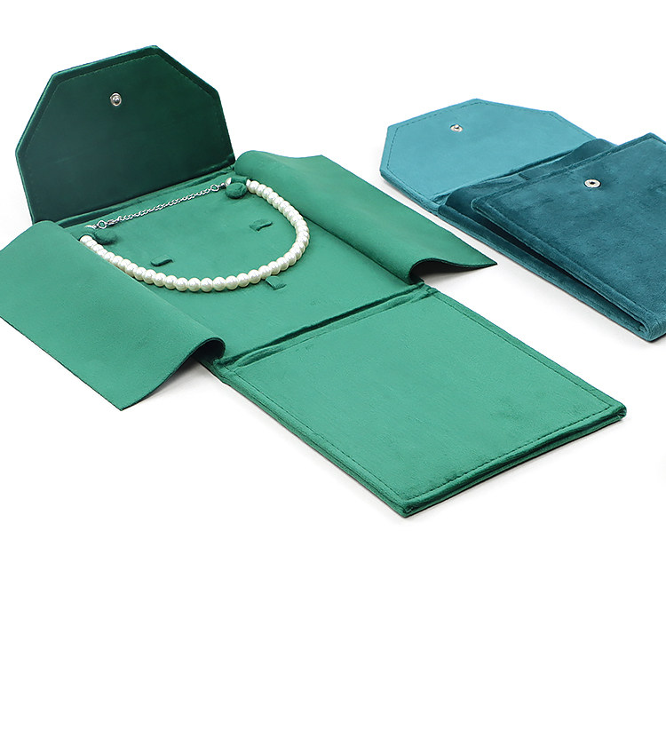 фланель сумки 跨境珍珠项链便携展示包多功能耳环戒指吊坠丝绒收纳包饰品收纳袋