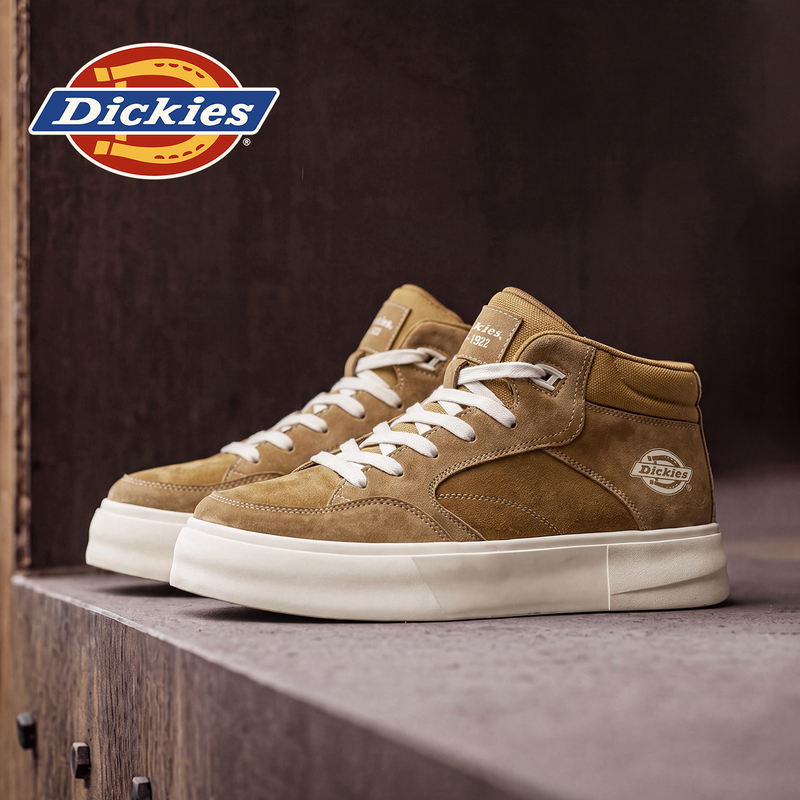 Dickies Casual Shoes for Men 2026 New Retro Versatile Thick-Soled Height-Increasing Fashion Mid-Top Sneakers Trendy Fashion