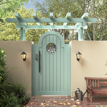 Iron European style courtyard door aluminum alloy garden door stainless steel outdoor fence door single and double opening gate yard gate