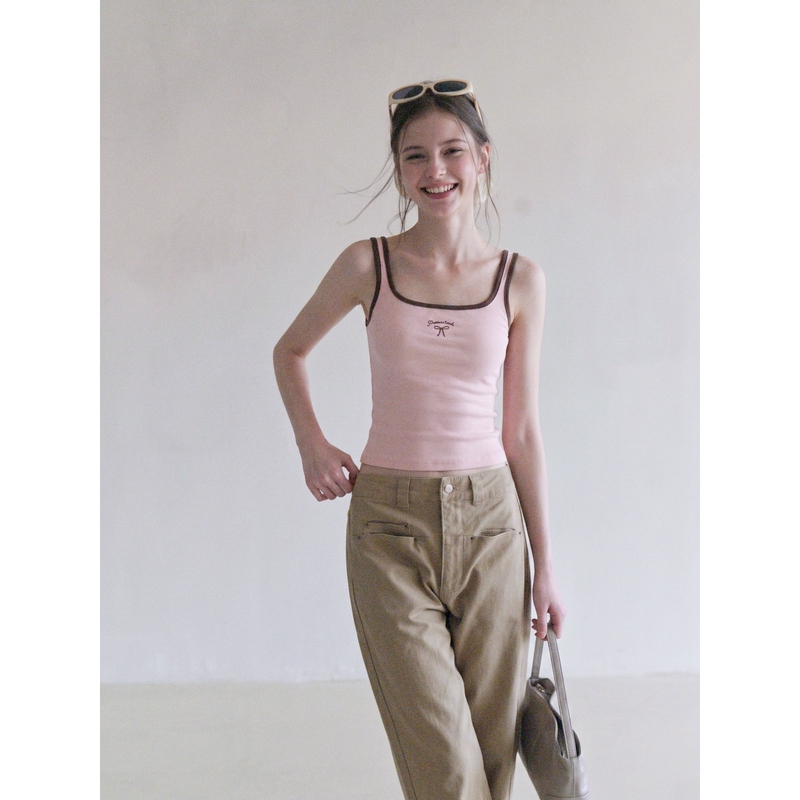 Lunamie Pink Camisole for Women, Summer 2026 New Design, Slim Fit, Can Be Worn Inside or Outside, Sleeveless Top Lunamie Pink Camisole for Women, Summer 2026 New Design, Slim Fit, Can Be Worn Inside or Outside, Sleeveless Top
