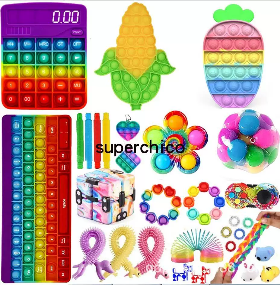 [Набор игрушек-кукол Fidget poppet poke bue Toys suit bue pop it]