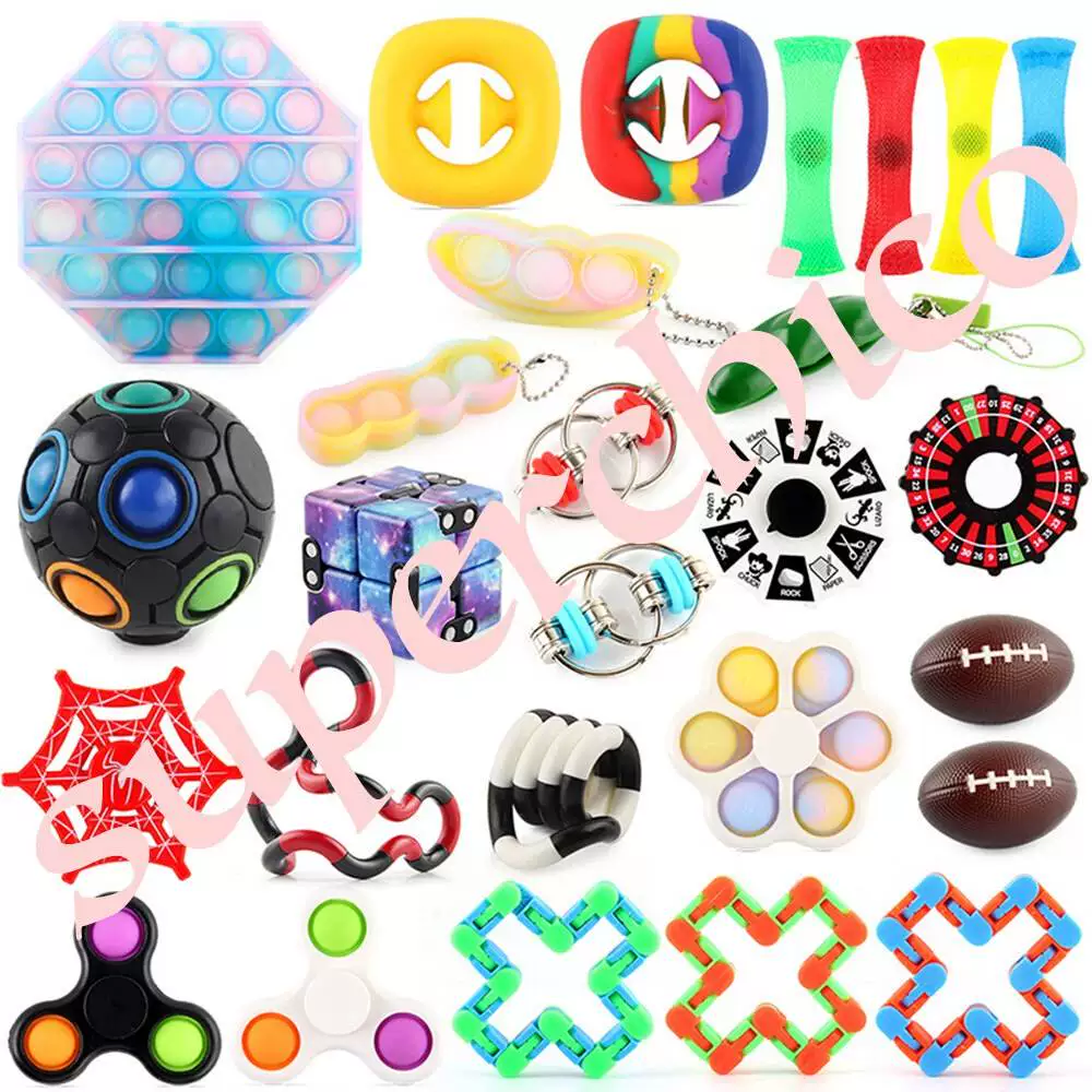 [Набор игрушек-кукол Fidget poppet poke bue Toys suit bue pop it]