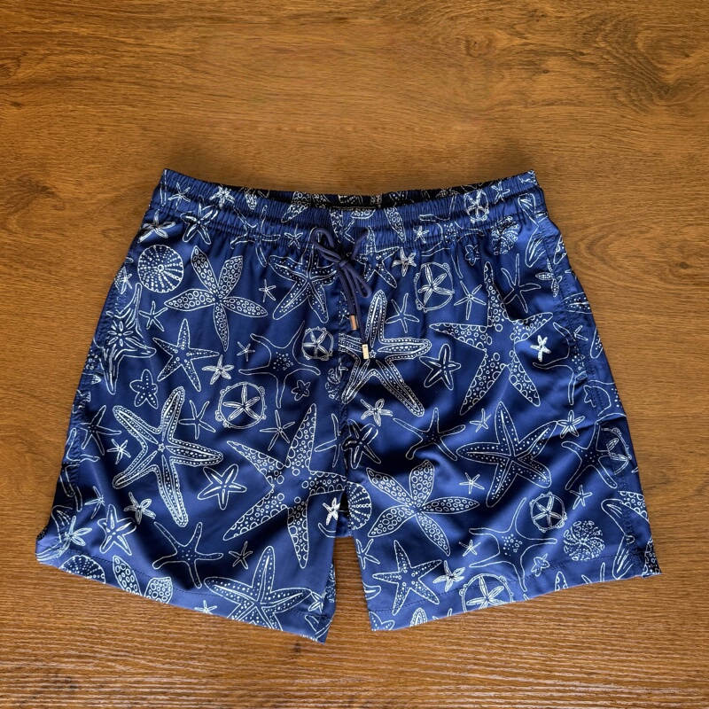 Vile Fan Bekun Men's Beach Shorts Genuine Double-Layer Turtle Shorts for Swimming in Hot Springs, Suitable for Sanya Seaside Vacation, Summer Swim Trunks