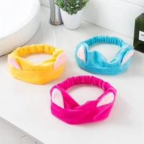Face wash headband wide-brimmed wash and mask custom-printed LOGO headband non-slip girls makeup headband