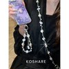 [Starry Galaxy]Light Luxury Niche Exquisite High-End Crossbody Wrist Phone Chain Lanyard with Sparkling Diamond Decoration, Fashionable and Trendy Anti-Drop Bracelet Wristband Neck Chain Long Chain Women's Gift