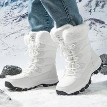 Winter adult snow boots for men and women plush cotton boots trendy lace-up ski boots factory direct sales