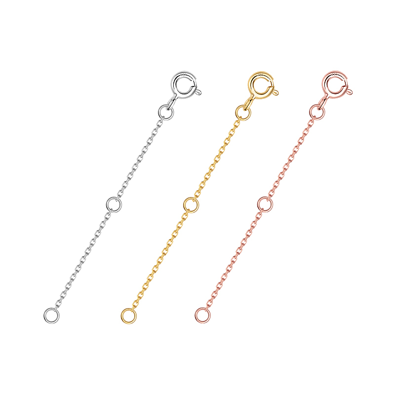 Suitable for Hermès, Bvlgari Clavicle Extension Chain, Sterling Silver, Rose Gold, White Gold, Gold Color Bracelet Necklace Extension Suitable for Hermès, Bvlgari Clavicle Extension Chain, Sterling Silver, Rose Gold, White Gold, Gold Color Bracelet Necklace Extension