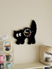 Cartoon Creative Wall Clock Cute Cat Princess Children's Room Grille Decorative Clock Living Room Dining Room Wall Clock 2024 New Model