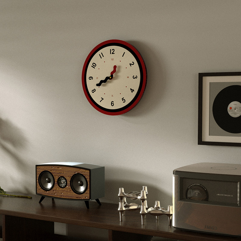 Wall Clock for Dining Room 2023 New Trendy Clock Wall Clock for Living Room Bedroom Ultra-Quiet Clock Living Room Wall-Mounted ins Style