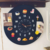 Retro Blackboard Wall Clock Magnet Pastoral DIY Magnetic Wall Hanging High-End Art Clock Living Room Home Decoration Clock