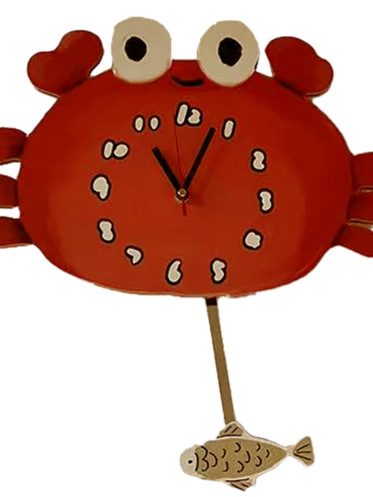 Cute Cartoon Little Crab Wall Clock Swinging Clock Creative Silent Japanese Dopamine Clock Creative Clock Exclusive