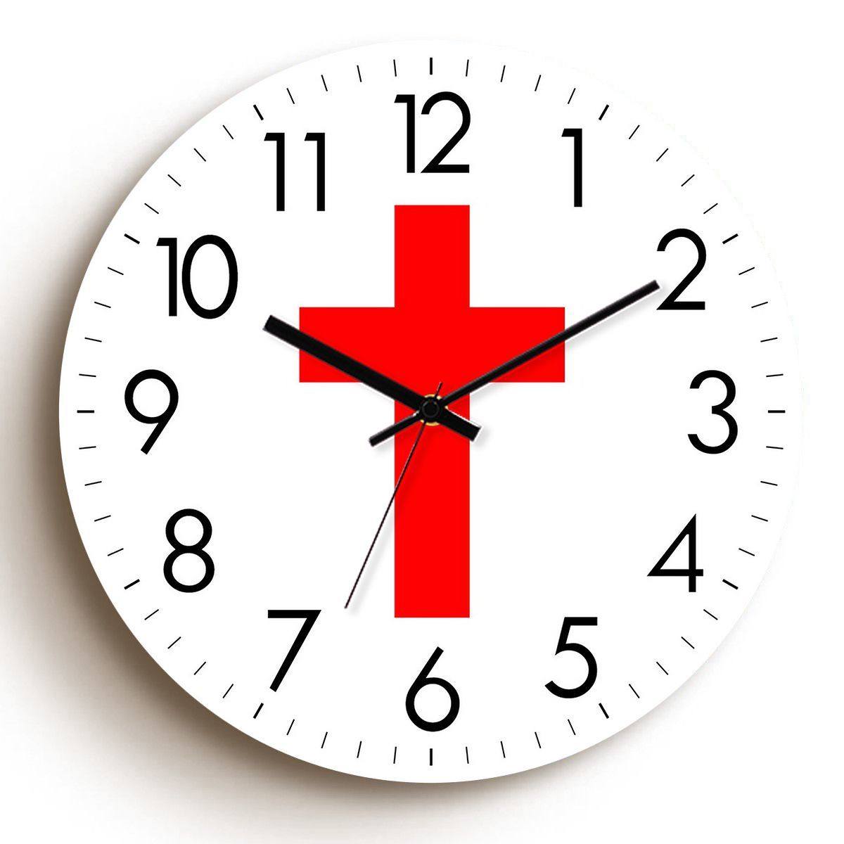 Creative Cross Living Room Wall Clock Bedroom Wall Hanging Silent Clock Simple Living Room Bedroom Silent Watch