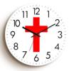 Creative Cross Living Room Wall Clock Bedroom Wall Hanging Silent Clock Simple Living Room Bedroom Silent Watch