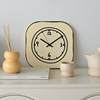 Cream-Colored Modern Minimalist Acrylic Clock, Wall-Mountable Design, Silent Clock for Living Room, Creative and Playful Desktop Ornament
