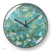 Van Gogh Oil Painting Wall Clock Quartz Clock Famous Painting of Almond Blossoms and Wheat Fields European and American Style Home Living Room Radio Clock Automatic Time Synchronization Clock