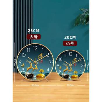 Table Clock, Home Desktop Clock, Living Room Light Luxury Display, Elegant Sitting Clock, Simple Pendulum Clock, Clock Ornament