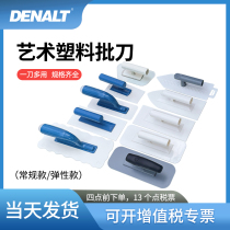 Art paint velvet plastic spatula transparent polygonal knife elegant crystal travertine texture paint polishing styling knife