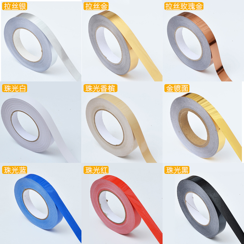 模造金属装飾ストリップ、自己接着シームステッカー、防水リビングルームタイルギャップステッカー、石膏美容エッジライン装飾ライン