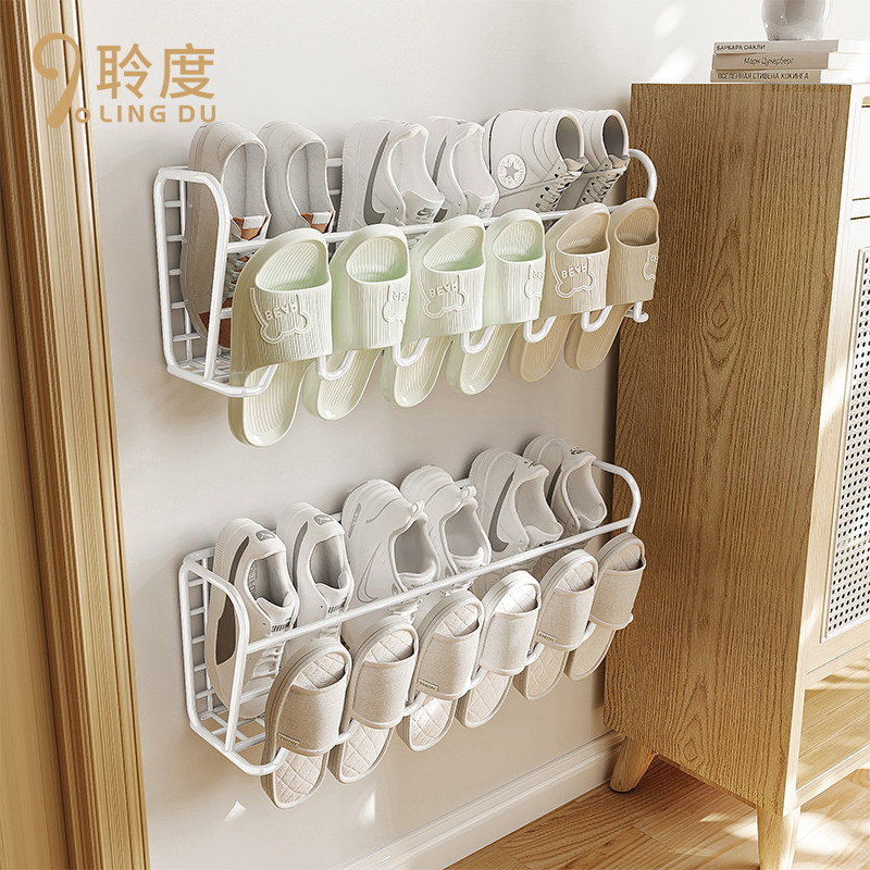 kệ đưng giày Nghe miễn phí đấm cửa lưng kệ giày cửa đơn giản nhà tắm thoát dép giá treo tường lưu trữ hiện vật kệ đựng giày dép kích thước kệ giày