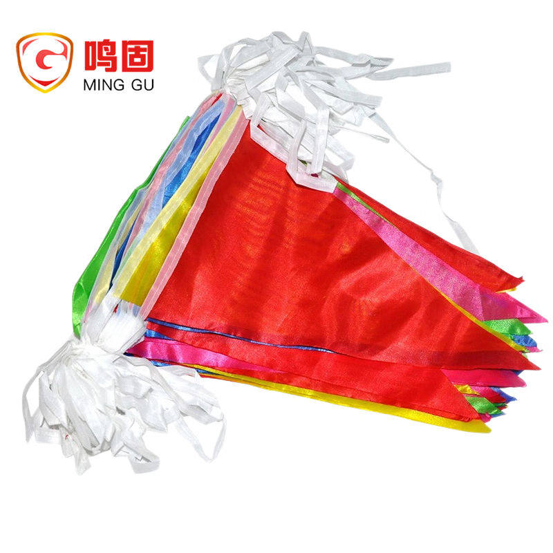 Tinnitus Safety Warning Color Flag String Flag Construction Site Alert Triangle Color Banner Road Construction Small Warning Color Flags 150 noodles-Taobao
