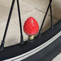 Applicable small cloth bike Bike Locomotive Road Car Fruit Strawberry Valve Mouth Cap Meibilled Mouth Air Mouth Cap