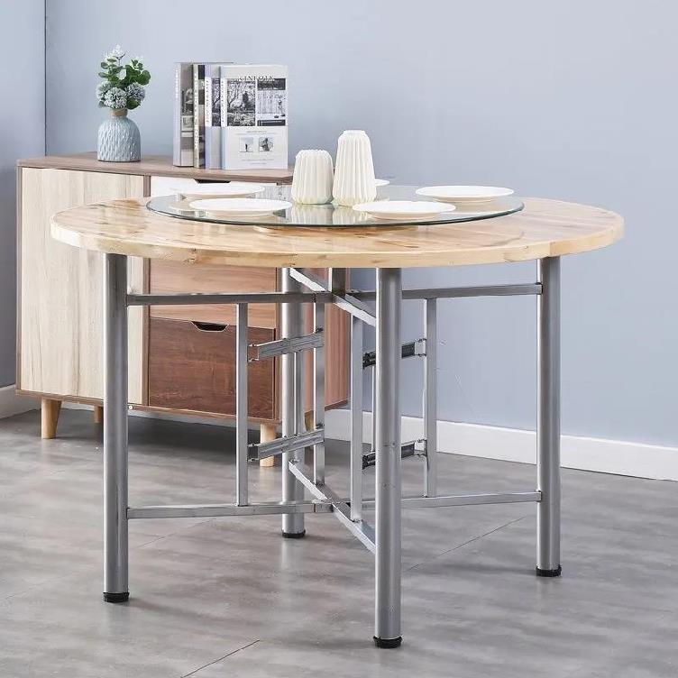 Home Round Table Folding Table 10 people with turntable 16 people Jane about 15 people round table 1 8 m rural restaurants 12 people-Taobao