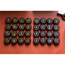 MieLanat mother-of-pearl chess old material two-fat material hand-polished Chinese quintessence 4 8cm solid wood