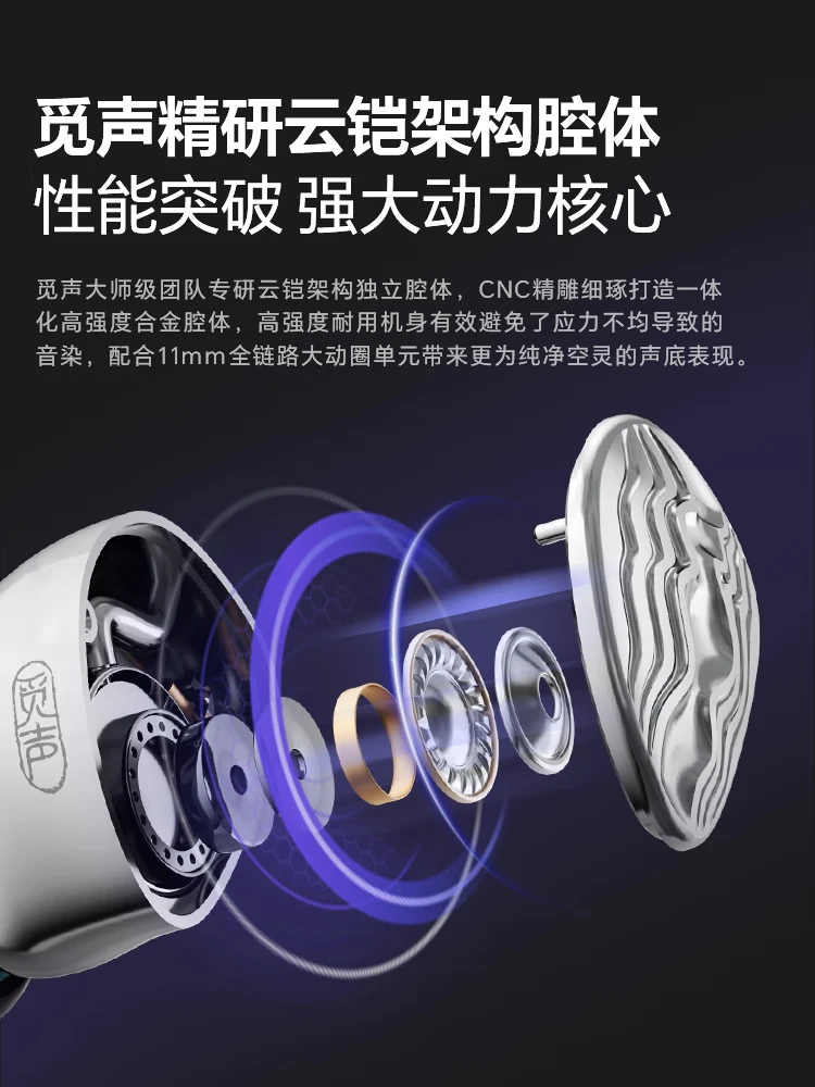 Misheng Orion Hifi Headphones In-Ear Wired High-Quality High-End Audiophile-Grade E-Sports Computer Fps Gaming