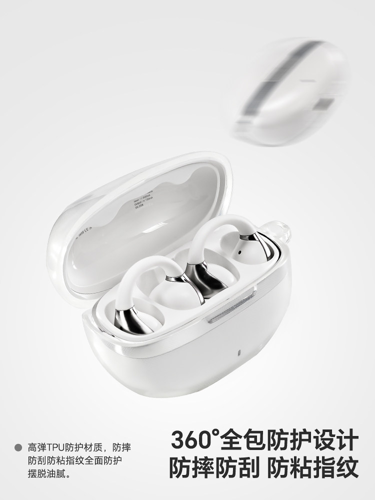 Polaris Transparent Protective Case Bluetooth Earphone Case Charging Case Silicone Soft Case Full Coverage Anti-Fall