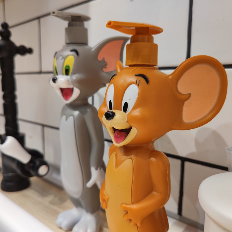 Children Cartoon Hand Wash Liquid Split Bottle Domestic Body Lotion for cat and mouse travel portable pressing bottle ins-Taobao