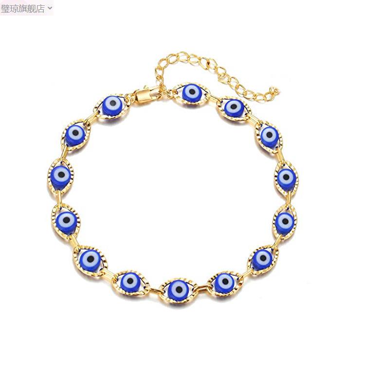 Amazon Cross-Border European and American Popular Evil Eye Bracelet for Women, Evil Eye Personality Creative Trendy Wrist Chain Amazon Cross-Border European and American Popular Evil Eye Bracelet for Women, Evil Eye Personality Creative Trendy Wrist Chain