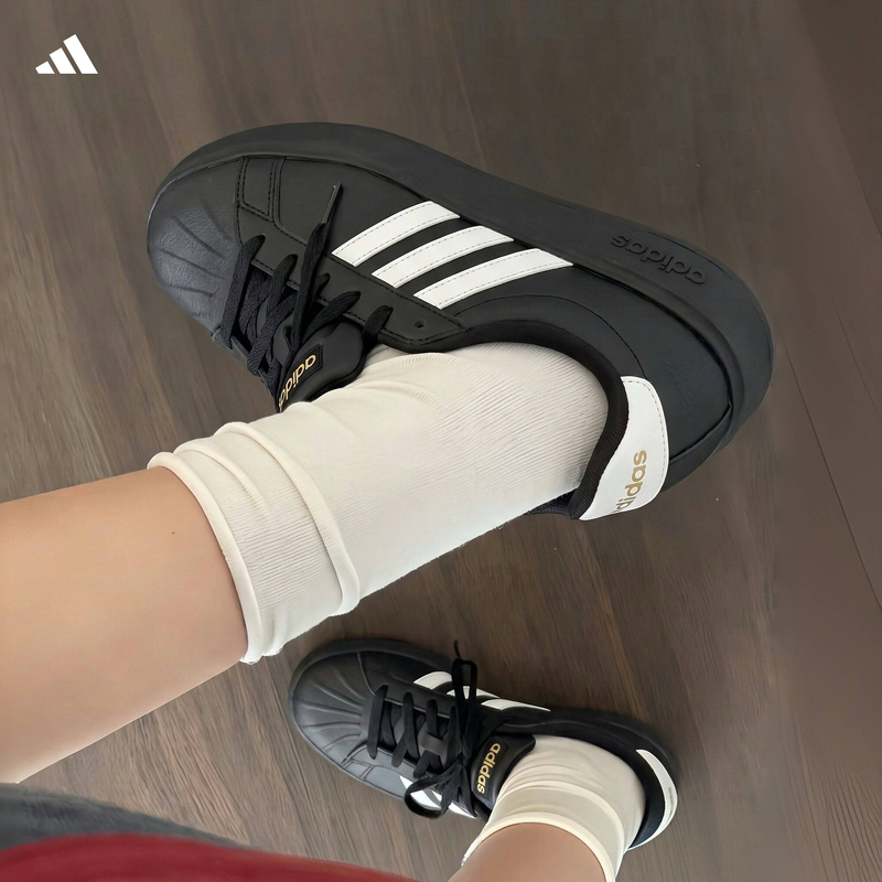 Adidas Street Talk J Adidas Shell Shoes Women's Shoes Youth Black and White Sneakers Js5053