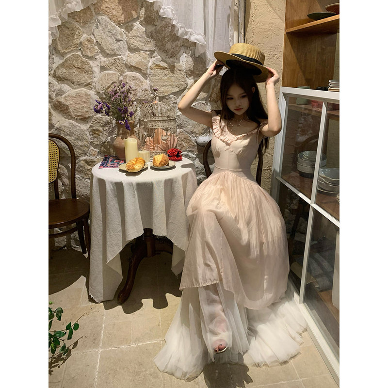Hope and Young Lixita/Girly Style Dress for Women, Waist-Cinching Fairy-Style Long Dress with a Sweet and Elegant Vibe