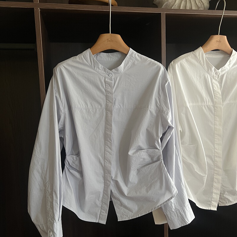 (Double the Happiness!) Super Slimming! Artistic Design That Accentuates the Waist, Slimming Pure Cotton Washed Cotton Shirt (Double the Happiness!) Super Slimming! Artistic Design That Accentuates the Waist, Slimming Pure Cotton Washed Cotton Shirt