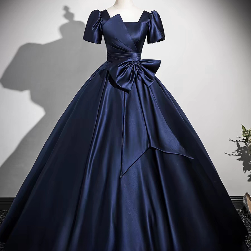 Satin Evening Dress for Women 2026 New High-End Banquet Host Birthday Coming-Of-Age Ceremony Dress Solo Stage Performance Costume