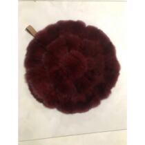 Winter car seat fox fur round fur integrated warm fox head square water mince single sheet