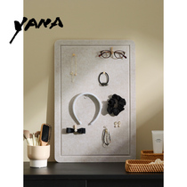 YANA Yana does not need to punch holes and does not damage the wall hanging vertical felt board wall stickers jewelry storage wall hanging rack