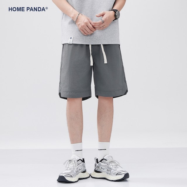 HomePanda ice silk casual shorts men's summer thin fashion brand American loose casual sports pants ຫ້າຈຸດ