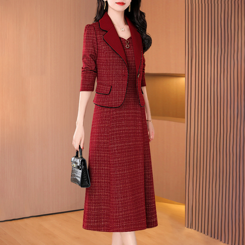 Thirteen Rows Xipou Wedding Banquet Outfit 2026 New Style Mother's Youthful and Stylish Dress Two-Piece Set High-End Spring and Autumn Thirteen Rows Xipou Wedding Banquet Outfit 2026 New Style Mother's Youthful and Stylish Dress Two-Piece Set High-End Spring and Autumn