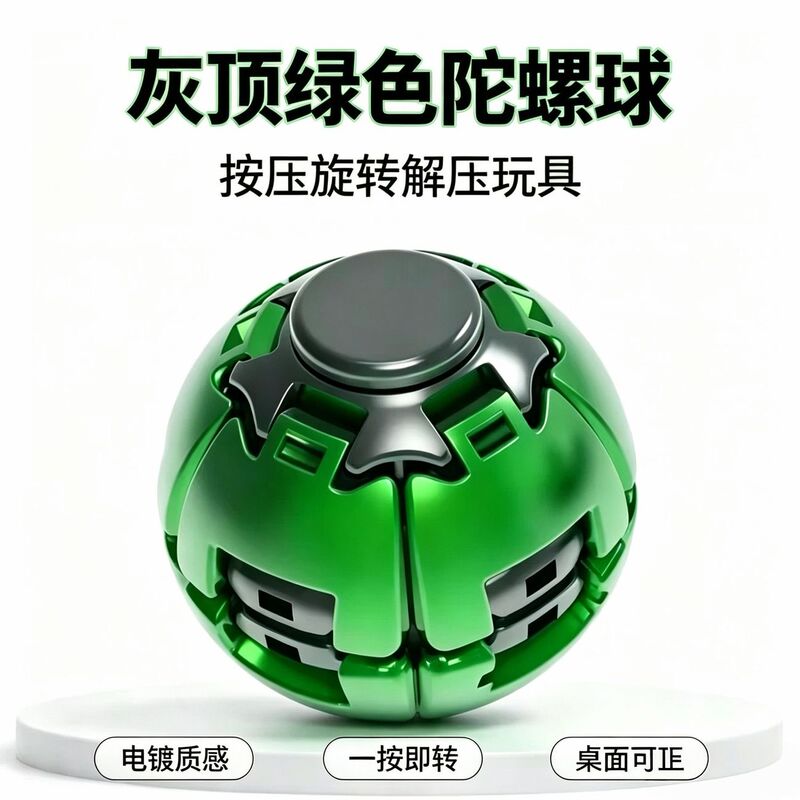 Tiktok Trending Press-And-Spin Stress Relief Jojo Spinning Top Jero Zibellin Spinning Ball Plastic Finger Spinner