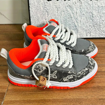 Original New Autumn Style Volcanic Ash Bread Shoes, Versatile Campus Couple Shoes, Men's Shoes, Couple's Large Size Casual Sneakers